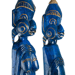 Комплект из 2-х деревянных статуэток Asmat Statuettes Blue Green варинант исполнения - 3 | Loft Concept в Нижнем Новгороде