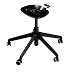 Стул с мягкой бежевой обивкой из велюра и подъемно-поворотным механизмом на черных колесиках Harper Beige варинант исполнения - 3 | Loft Concept в Нижнем Новгороде