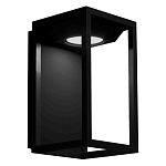 Уличный настенный светильник прямоугольной формы черного цвета Geometric Glow варинант исполнения - 1 | Loft Concept в Нижнем Новгороде