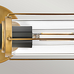 Бра для ванных комнат горизонтальное с 2-мя прозрачным цилиндрическим плафонами на круглом основании Hinkley варинант исполнения - 4 | Loft Concept в Нижнем Новгороде