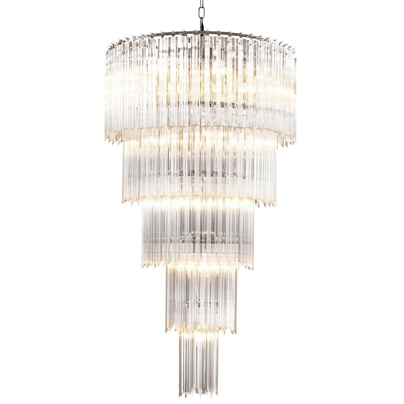 Люстра Chandelier Alpina L Никель Прозрачный (Transparent) в Нижнем Новгороде | Loft Concept 