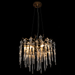 Люстра подвесная круглая в виде ветвей деревьев бронзового цвета с прозрачными подвесками-каплями Droplet Chandelier варинант исполнения - 2 | Loft Concept в Нижнем Новгороде