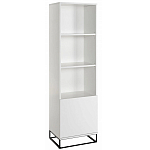 Стеллаж книжный белый с 3-мя открытыми полками и дверкой Strict Lines варинант исполнения - 1 | Loft Concept в Нижнем Новгороде