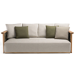 Дизайнерский уличный диван из массива дерева с плетеной спинкой PALINFRASCA Sofa варинант исполнения - 18 | Loft Concept в Нижнем Новгороде