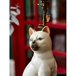 Подсвечник в виде кошки из фарфора с бронзовыми элементами Paradise Cat варинант исполнения - 8 | Loft Concept в Нижнем Новгороде