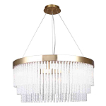 Люстра подвесная со стеклянными подвесками в виде перекрученных трубочек Nembus варинант исполнения - 1 | Loft Concept в Нижнем Новгороде