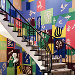 Обои ручная роспись в стиле Арт-деко Jazz Special Colourway on dyed silk with embroidery варинант исполнения - 1 | Loft Concept в Нижнем Новгороде