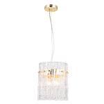 Подвесной светильник цилиндрической формы с текстурными стеклянными элементами Textured Glass Chandelier варинант исполнения - 3 | Loft Concept в Нижнем Новгороде