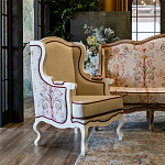 Кресло из массива бука бежевое с растительным орнаментом Raffael Beige Floral Armchair варинант исполнения - 7 | Loft Concept в Нижнем Новгороде