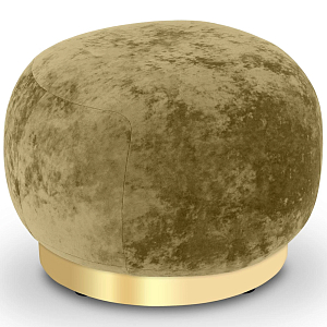 Круглый мягкий пуф Ambrose Soft Velour Pouf