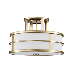 Потолочный светильник с белым матовым абажуром в металлическом каркасе Feiss варинант исполнения - 1 | Loft Concept в Нижнем Новгороде