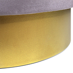 Пуф фиолетовый велюр на золотом металлическом основании Golden Belt варинант исполнения - 3 | Loft Concept в Нижнем Новгороде