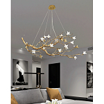 Люстра в виде золотой ветки с цветами Glass Flower Pendant Light варинант исполнения - 6 | Loft Concept в Нижнем Новгороде