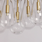 Люстра с 9-ю прозрачными стеклянными плафонами в форме капли Lucid Rain  варинант исполнения - 7 | Loft Concept в Нижнем Новгороде