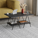 Стол журнальный с прямоугольной столешницей и полкой цвета антрацит ESSEL ANTHRACITE варинант исполнения - 2 | Loft Concept в Нижнем Новгороде