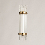 Подвесной светильник с цилиндрическим плафоном из прозрачных стеклянных трубок Nembus варинант исполнения - 3 | Loft Concept в Нижнем Новгороде