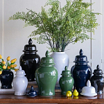 Ваза с крышкой однотонная Высота 31 см Chinoiserie Ceramics варинант исполнения - 4 | Loft Concept в Нижнем Новгороде