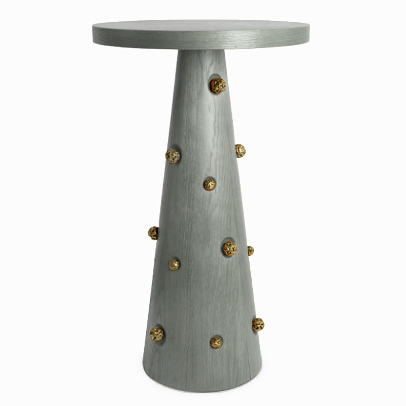 Приставной столик Okinawa Taupe Side table Серый Золотой в Нижнем Новгороде | Loft Concept 