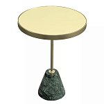 Кофейный столик с круглой зеркальной столешницей и мраморным основанием Stable Base варинант исполнения - 1 | Loft Concept в Нижнем Новгороде