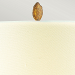 Настольная лампа с кремовым льняным цилиндрическим абажуром и ножкой в форме золотистой ветки Gilded Nola варинант исполнения - 2 | Loft Concept в Нижнем Новгороде