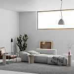 Стол журнальный бежево-серый из 3-х частей со столешницами в виде геометрических элементов MUND SIDE TABLE LIGHT MOCHA варинант исполнения - 2 | Loft Concept в Нижнем Новгороде