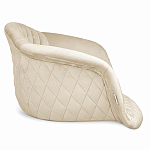 Барный стул со спинкой и подлокотниками на 4-х деревянных ножках Кремовый Велюр Ava Charm варинант исполнения - 3 | Loft Concept в Нижнем Новгороде