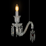 Подвесной светильник стеклянный в виде канделябра Curved Glass Chandelier варинант исполнения - 6 | Loft Concept в Нижнем Новгороде