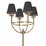 Торшер с металлическим основанием бронзового цвета с черными конусовидными абажурами Dignity варинант исполнения - 3 | Loft Concept в Нижнем Новгороде