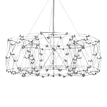 Люстра с тонкой металлической конструкцией цвета хром Quasar варинант исполнения - 2 | Loft Concept в Нижнем Новгороде