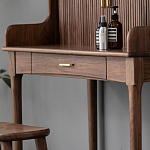 Туалетный стол деревянный с ящиком и зеркалом Moon Walnut Furniture варинант исполнения - 7 | Loft Concept в Нижнем Новгороде