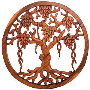 Панно из дерева Wood Panel With Trees