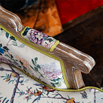 Кресло из натурального бука бежевое с изображением птиц и цветов Beige Green Chinoiserie Garden Armchair варинант исполнения - 4 | Loft Concept в Нижнем Новгороде