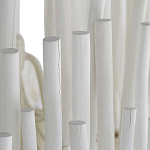 Люстра белая с несколькими ярусами деревянных палочек Bright Wooden Chandelier варинант исполнения - 10 | Loft Concept в Нижнем Новгороде