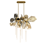 Люстра подвесная с 18-ю стеклянными плафонами с вертикальными подвесками Gilded Mirage  варинант исполнения - 2 | Loft Concept в Нижнем Новгороде