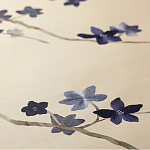 Обои ручная роспись Cherry Tree Original colourway on Stone Ochre dyed silk варинант исполнения - 2 | Loft Concept в Нижнем Новгороде