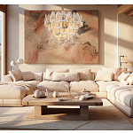 Люстра с многослойными белыми и прозрачными подвесками Character Chandelier варинант исполнения - 3 | Loft Concept в Нижнем Новгороде