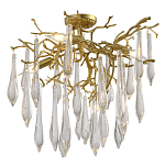 Люстра потолочная с прозрачными стеклянными подвесками в форме капель Droplet Chandelier варинант исполнения - 3 | Loft Concept в Нижнем Новгороде