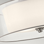 Потолочный светильник с двойным цилиндрическим плафоном из белого стекла и прозрачной органзы Kichler варинант исполнения - 14 | Loft Concept в Нижнем Новгороде