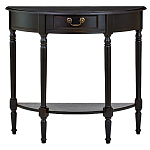 Консоль полукруглая из массива березы с ящиком и полкой в стиле прованс Vintage варинант исполнения - 1 | Loft Concept в Нижнем Новгороде