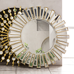 Зеркало круглое с лучами из зеркальных фацетов Silver Facet варинант исполнения - 2 | Loft Concept в Нижнем Новгороде