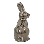 Статуэтка заяц из текстурированной терракоты и покрытый глянцевой краской под бронзу Rabbit Charm  варинант исполнения - 1 | Loft Concept в Нижнем Новгороде