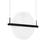 Светодиодный подвесной светильник круглой формы с металлическим черным каркасом Marble Glow варинант исполнения - 3 | Loft Concept в Нижнем Новгороде