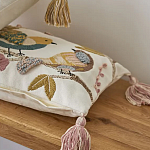 Чехол на подушку с кисточками и вышивкой птиц Ethnic mix Birds Rect варинант исполнения - 5 | Loft Concept в Нижнем Новгороде