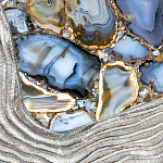 Кофейный стол со столешницей из агата Agate Design Blue  варинант исполнения - 4 | Loft Concept в Нижнем Новгороде
