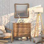 Зеркало квадратное c деревянной рамой из массива дуба Tasteful Furniture варинант исполнения - 2 | Loft Concept в Нижнем Новгороде