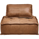 Модульное коричневое кожаное кресло Caron Leather Armchair варинант исполнения - 2 | Loft Concept в Нижнем Новгороде