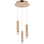 Подвесной светильник Metal Acrylic Tube Trio Gold Hanging Lamp варинант исполнения - 2 | Loft Concept в Нижнем Новгороде