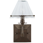 Бра с прозрачным стеклянным абажуром в форме конуса Bartolomeo Bronze варинант исполнения - 3 | Loft Concept в Нижнем Новгороде