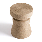 Приставной стол с отделкой из джута Juti D35 см варинант исполнения - 3 | Loft Concept в Нижнем Новгороде