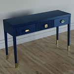 Дизайнерский Письменный стол Elsa Dreams Blue с тремя ящиками варинант исполнения - 3 | Loft Concept в Нижнем Новгороде